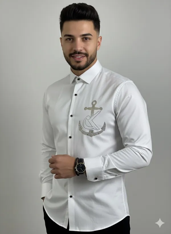White_Cotton_Slim_Fit_Shirt_For_Men