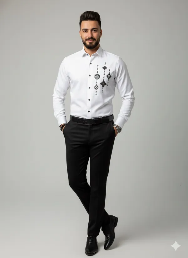 White_Cotton_Slim_Fit_Shirt_For_Men