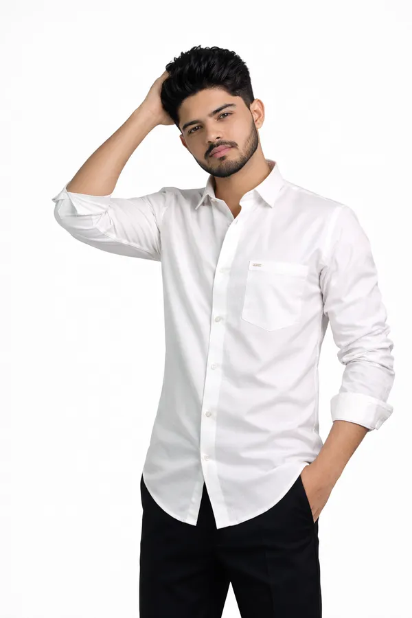 Men’s_White_Textured_Cotton_Shirt_|_Premium_Solid_Formal_&_Casual_Shirt_for_Men
