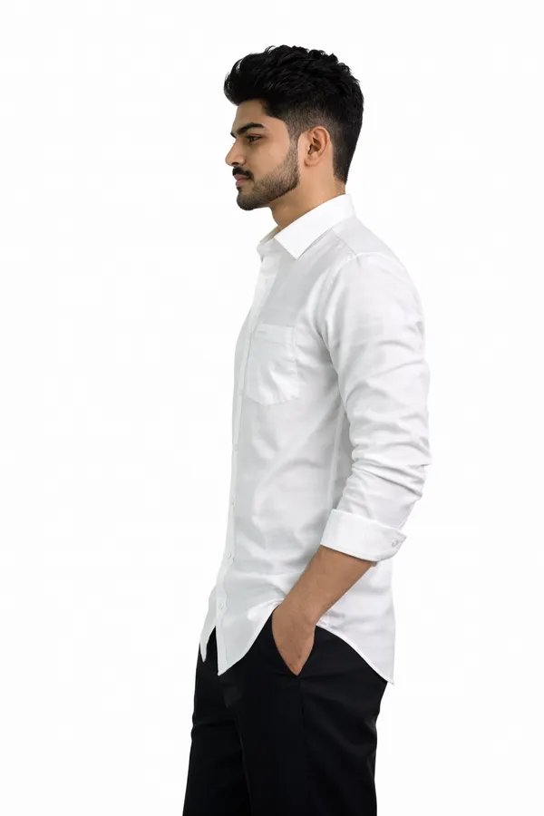 Men’s_White_Textured_Cotton_Shirt_|_Premium_Solid_Formal_&_Casual_Shirt_for_Men