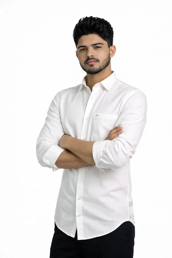 Men’s_White_Textured_Cotton_Shirt_|_Premium_Solid_Formal_&_Casual_Shirt_for_Men