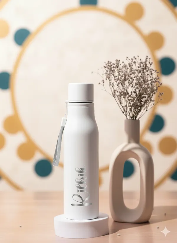 White_Stainless_Steel_Sports_Bottle_With_Loop_For_Unisex