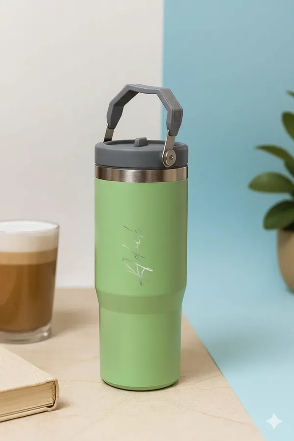 Pastel_Green_Stainless_Steel_Trending_Tumbler_With_Handle_For_Unisex