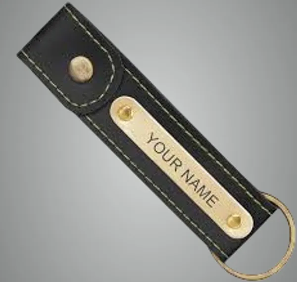 Black_Leather_Leather_Key_Chain_Pack_Of_2_For_Unisex