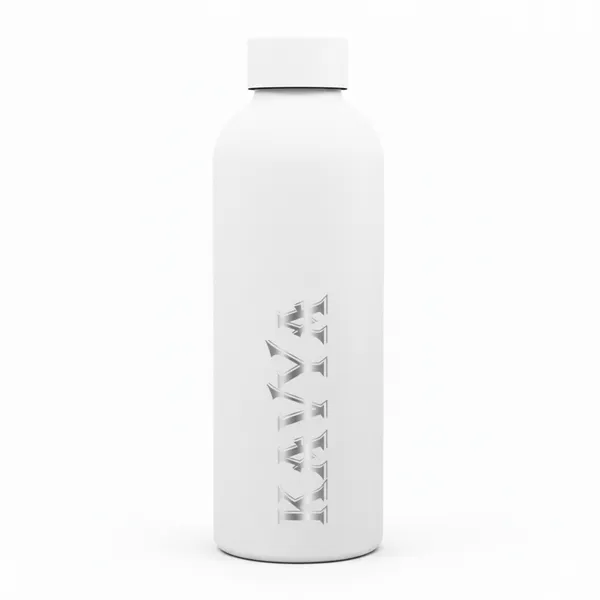 White_Stainless_Steel_Rubber_Coated_Flask_Bottle_For_Unisex