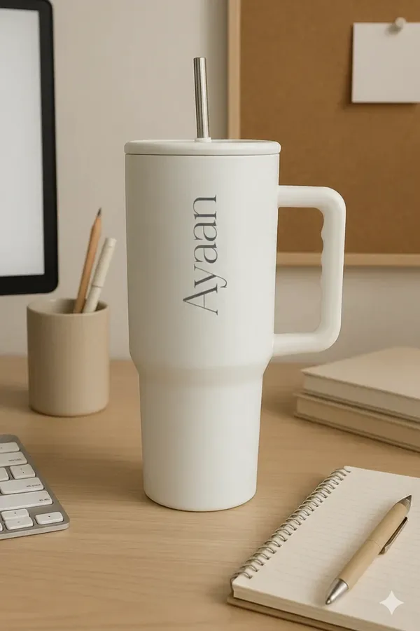 White_Stainless_Steel_Trending_Tumbler_With_Straw_For_Unisex