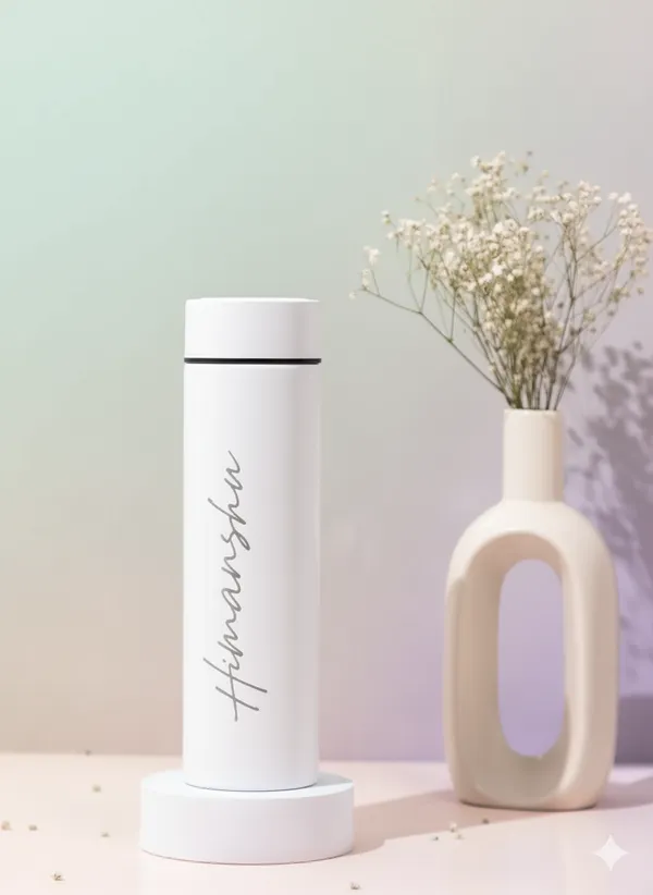 White_Stainless_Steel_Temperature_Flask_Bottle_For_Unisex