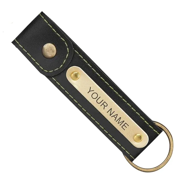 Black_Leather_Leather_Key_Chain_Pack_Of_2_For_Unisex