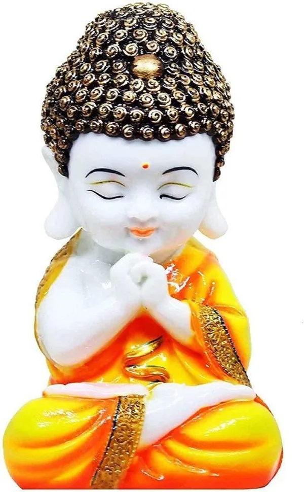 Handicrafts_Baby_Buddha_Showpiece_Resin_&_Sandalwood_Monk_Figurine_for_Home_&_Living_Room_decor,_Perfect_Gift_for_Family_&_Friends_(12X10X18cm,_Orange)
