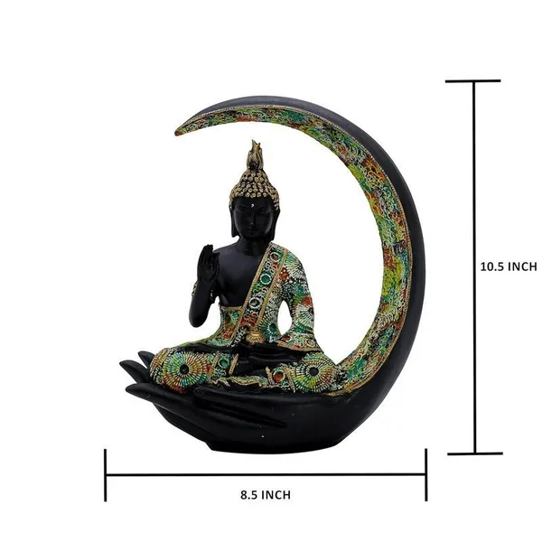 Resin_Buddha_Hand_Statue_Black_&_Gold_Abhaya_Mudra_Sculpture_with_Seated_Buddha,_Zen_Home_decor,_Meditation_Accent_&_Spiritual_Gift