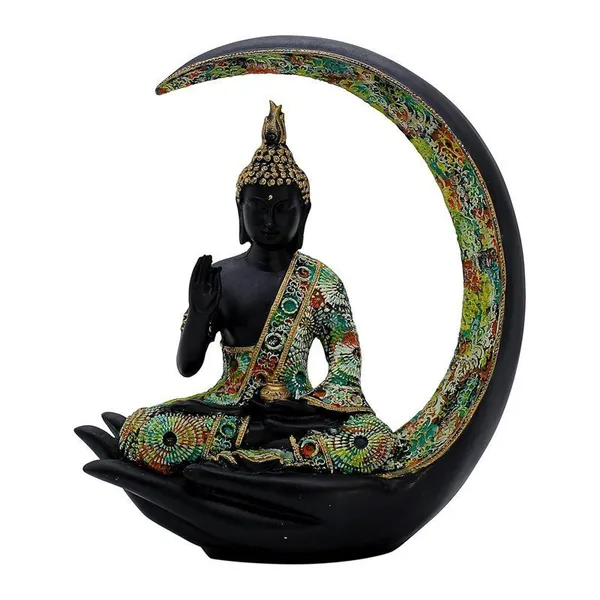 Resin_Buddha_Hand_Statue_Black_&_Gold_Abhaya_Mudra_Sculpture_with_Seated_Buddha,_Zen_Home_decor,_Meditation_Accent_&_Spiritual_Gift