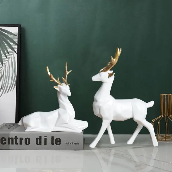 Elegant_White_&_Gold_Deer_Figurine_Set_-_Modern_Resin_Antler_Sculptures_for_Home_Decor