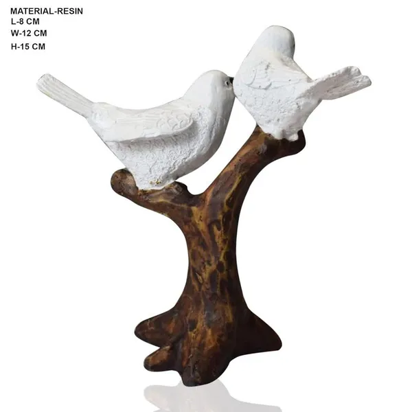White_Resin_Birds_Perched_on_Branch_Sculpture_-_Nature_Lover_Gift,_Shelf_Decor