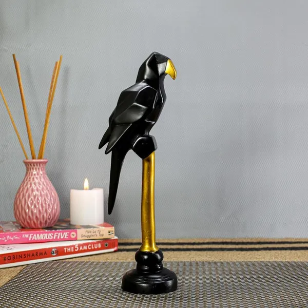 Elegant_Black_Parrot_Sculpture_with_Gold_Accents_-_Unique_Home_Decor_Piece