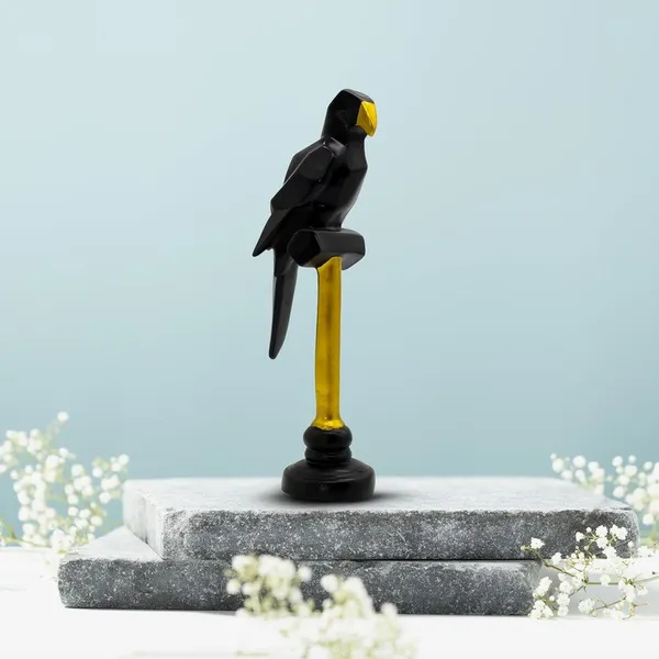 Elegant_Black_Parrot_Sculpture_with_Gold_Accents_-_Unique_Home_Decor_Piece