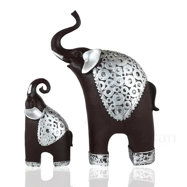 Black_&_Silver_Elephant_Figurine_Set_-_Elegant_Home_Decor_Accents