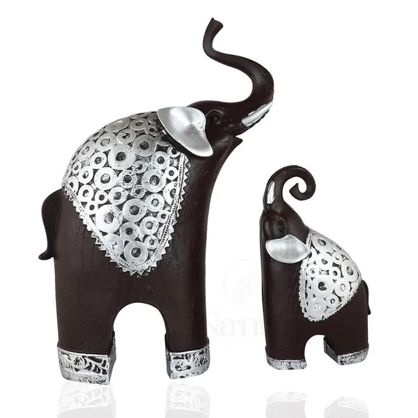 Black_&_Silver_Elephant_Figurine_Set_-_Elegant_Home_Decor_Accents
