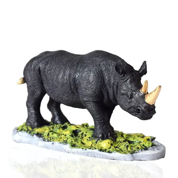 Realistic_Black_Rhino_Figurine_with_Gold_Horn_-_Wildlife_Decor