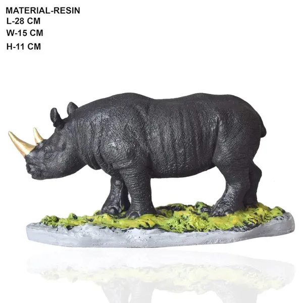 Realistic_Black_Rhino_Figurine_with_Gold_Horn_-_Wildlife_Decor