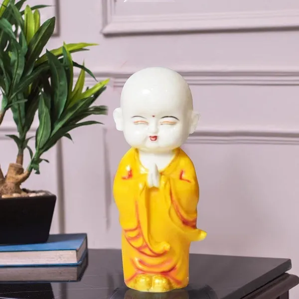 Meditating_Buddha_Monk_Statue_Decorative_Baby_Monk_Doll_Showpiece_for_Home_Decor_and_Office_(10_x_10_x_25_Centimeters)_(Yellow)