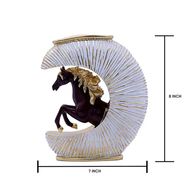 Gold-Accented_Crescent_Horse_Vase_-_Modern_Equestrian_Decor