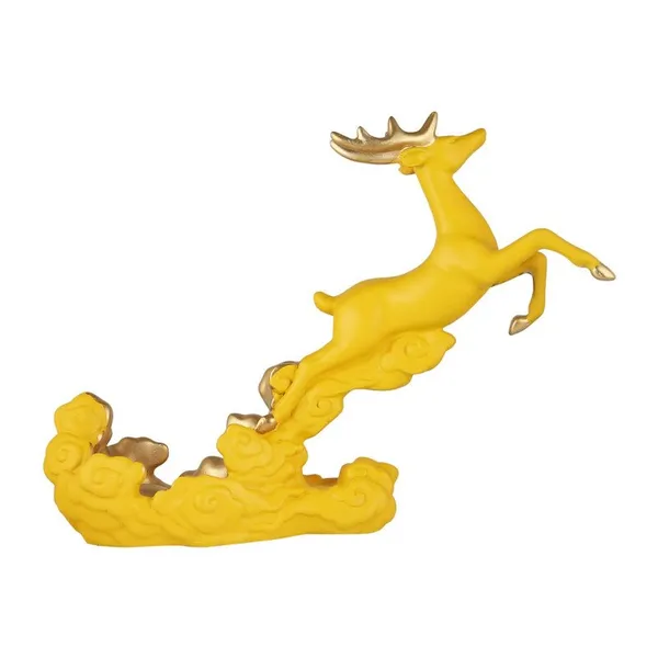 Modern_Yellow_Deer_Wine_Bottle_Holder_-_Feng_Shui_Decor