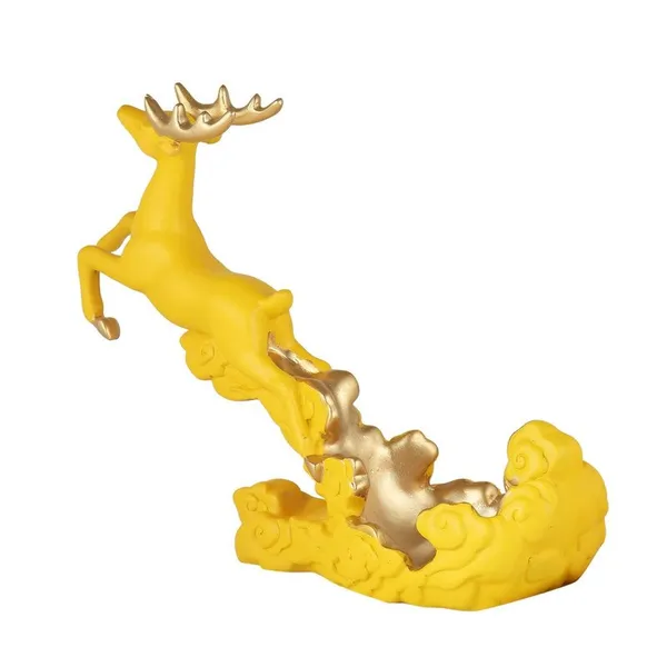Modern_Yellow_Deer_Wine_Bottle_Holder_-_Feng_Shui_Decor