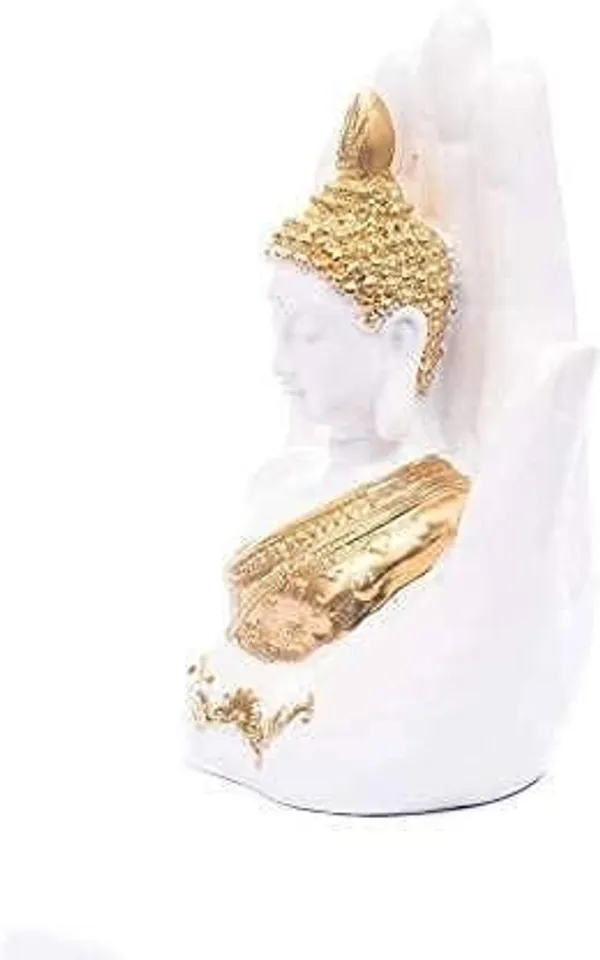 Polyresin_Hand_Palm_Buddha_Idol_Showpieces_for_Living_Room,Gifting_&_Decoration_Item_for_Home_decor,Table_Decorations(White_Buddha)