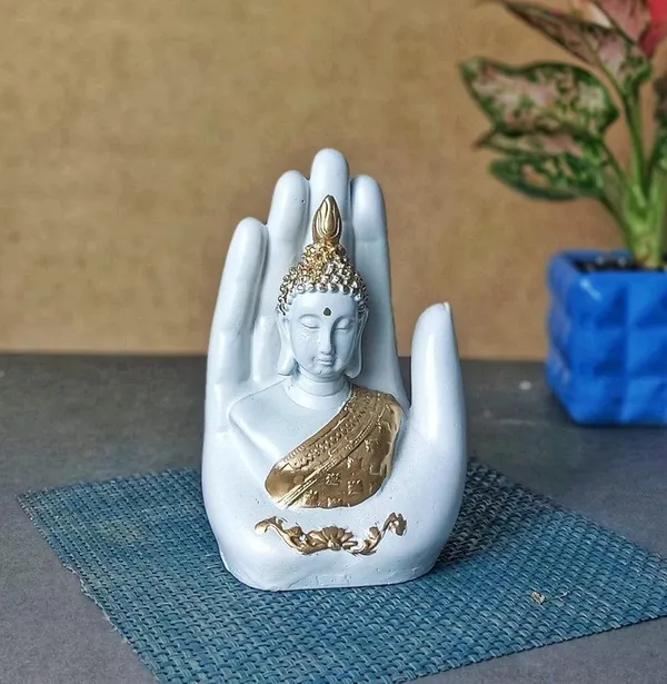 Polyresin_Hand_Palm_Buddha_Idol_Showpieces_for_Living_Room,Gifting_&_Decoration_Item_for_Home_decor,Table_Decorations(White_Buddha)