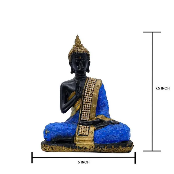 Thai_Buddha_Statue_with_Crystal_Accents,_Black_and_Blue,_7.5_x_6_inch,_Meditation_Decor