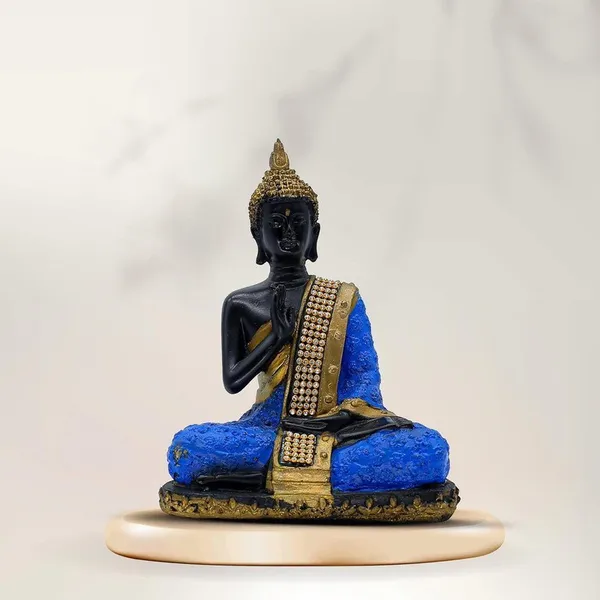 Thai_Buddha_Statue_with_Crystal_Accents,_Black_and_Blue,_7.5_x_6_inch,_Meditation_Decor