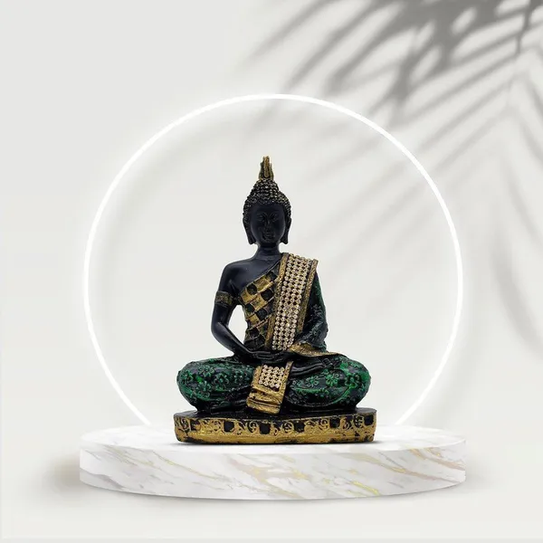 Decorative_Buddha_Statue_with_Crystal_Embellishments,_Black_and_Gold,_7.5_x_5_Inch