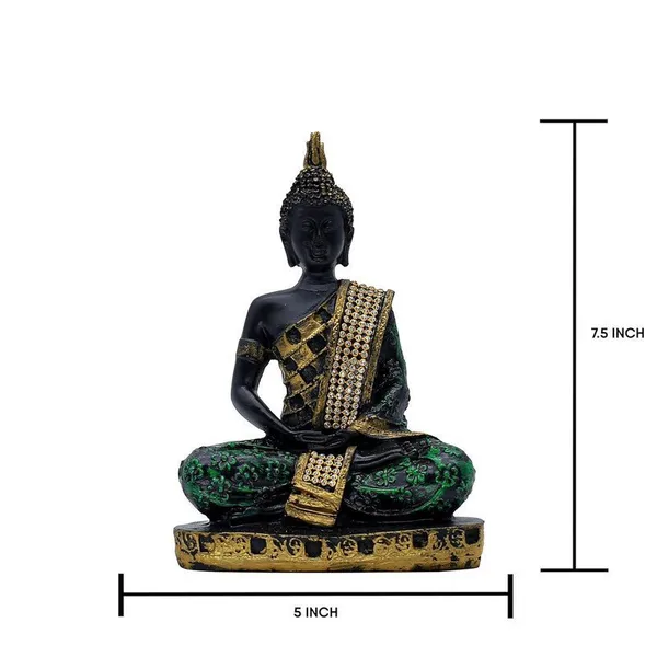 Decorative_Buddha_Statue_with_Crystal_Embellishments,_Black_and_Gold,_7.5_x_5_Inch