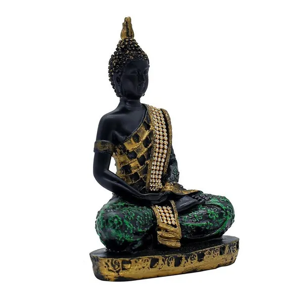 Decorative_Buddha_Statue_with_Crystal_Embellishments,_Black_and_Gold,_7.5_x_5_Inch