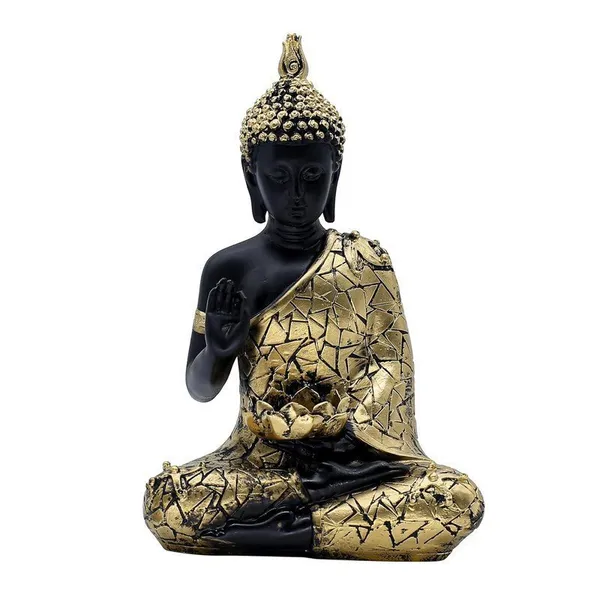 Decorative_Buddha_Statue,_Black_and_Gold_Mosaic_Design_|_Buddha_Idols_for_Home_Decor,_26.7_cm_x_17.8_cm