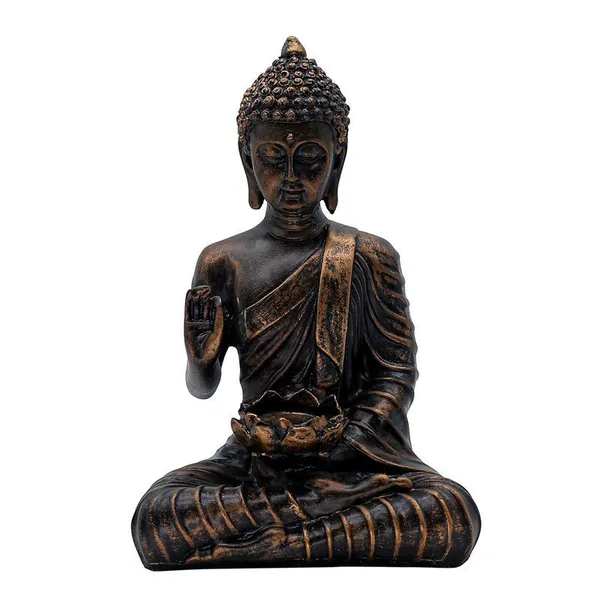 Meditation_Buddha_Statue_with_Lotus_Bowl_for_Office_Decor,_Bronze_Antique_Finish,_24.1_x_16.5_cm