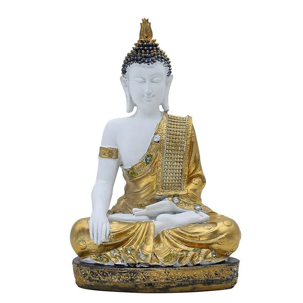 Decorative_Buddha_Statue_for_Meditation_Room_White_and_Gold,_28_cm_x_18_cm
