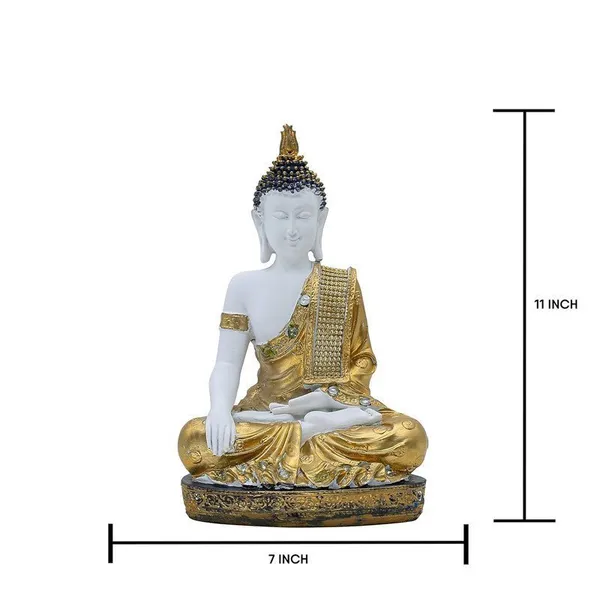Decorative_Buddha_Statue_for_Meditation_Room_White_and_Gold,_28_cm_x_18_cm