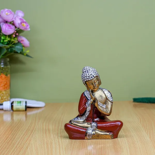 Decorative_Buddha_Statue_Showpiece_for_Home_Decor_|_Polyresin_God_Figurine,_Red_and_Gold