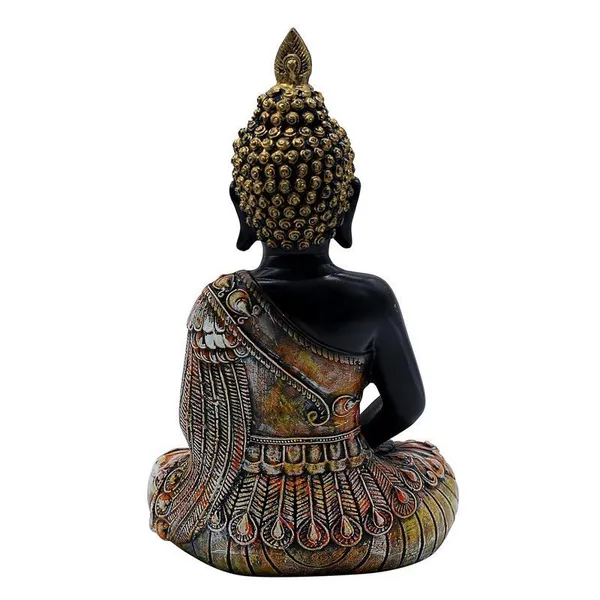 Meditating_Sitting_Buddha_Statue_Showpiece_Idol_Home_Decor_Items_with_Gold_Crown_and_Carved_Robe,_Black_and_Orange,_28_cm_x_15_cm