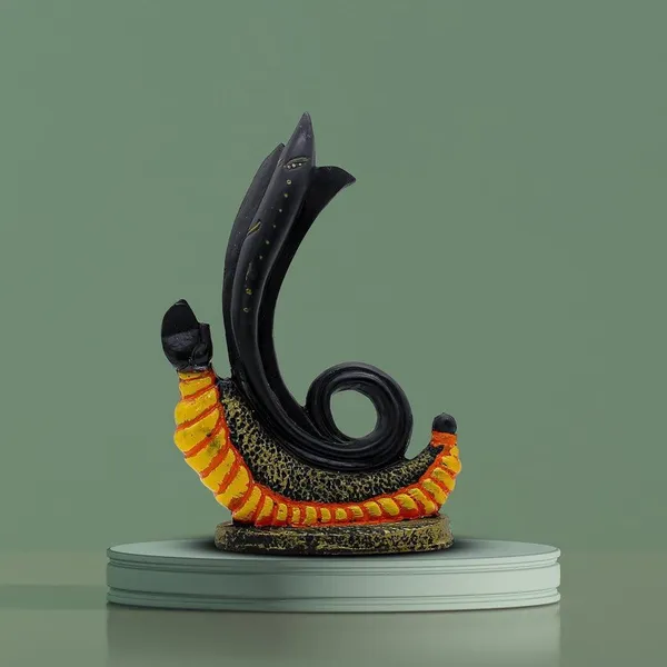 Abstract_Shivling_Design_with_Trishul_&_Snake_|_Black_&_Orange_Polyresin_Shiva_Idol_for_Home,_Office_Desk,_Meditation_Corner_&_Gift_|_Decorative_Mahadev_Statue_6_Inch