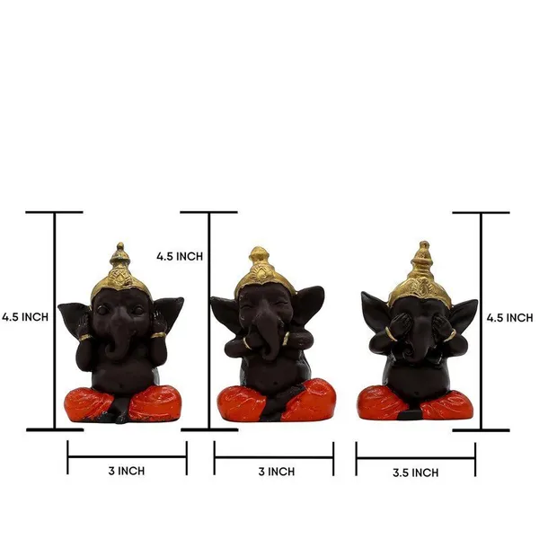 Set_of_3_Polyresin_3_Wise_Ganesha_Figurines,_Decorative_Showpiece_with_Gold_Crown,_4.5_Inch,_Dark_Brown_for_Home,_Office_&_Temple_Decor