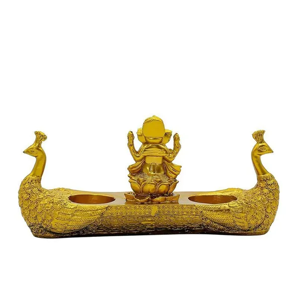 Ganesha_Idol_with_Twin_Peacock_Diya_Stand_Golden_Polyresin_Ganpati_Showpiece_for_Home_Decor_&_Festive_Lighting_10_Inch