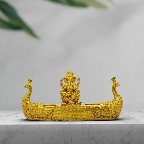 Ganesha_Idol_with_Twin_Peacock_Diya_Stand_Golden_Polyresin_Ganpati_Showpiece_for_Home_Decor_&_Festive_Lighting_10_Inch