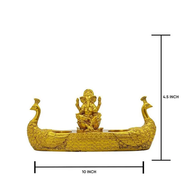 Ganesha_Idol_with_Twin_Peacock_Diya_Stand_Golden_Polyresin_Ganpati_Showpiece_for_Home_Decor_&_Festive_Lighting_10_Inch