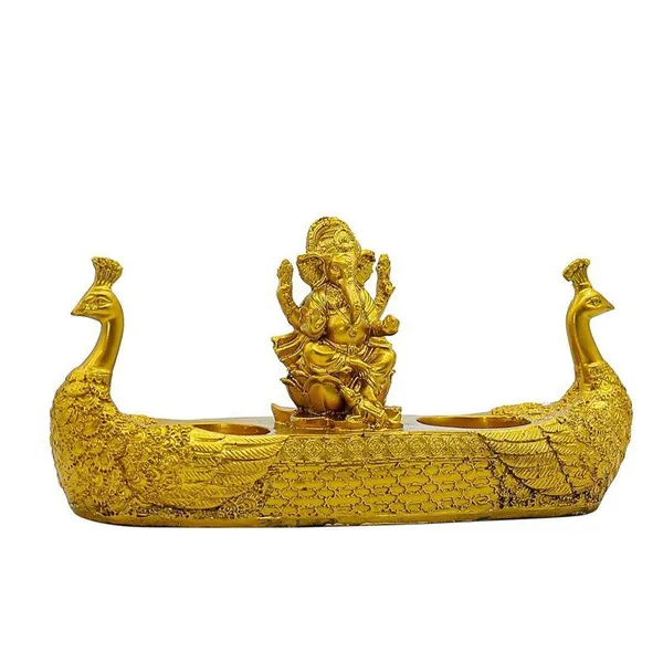 Ganesha_Idol_with_Twin_Peacock_Diya_Stand_Golden_Polyresin_Ganpati_Showpiece_for_Home_Decor_&_Festive_Lighting_10_Inch