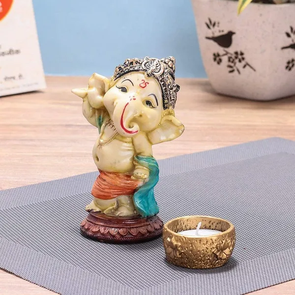 Ganesha_Statue_with_Riddhi_Siddhi_-_Brass,_Golden_Finish,_3_Inches