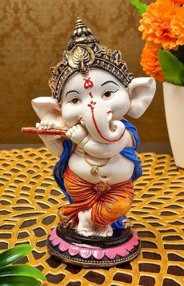 Polyresin_Baby_Ganesha_Flute_Statue_Hand_Painted_Ganpati_Idol_for_Puja_Room,_Home_&_Office_decor