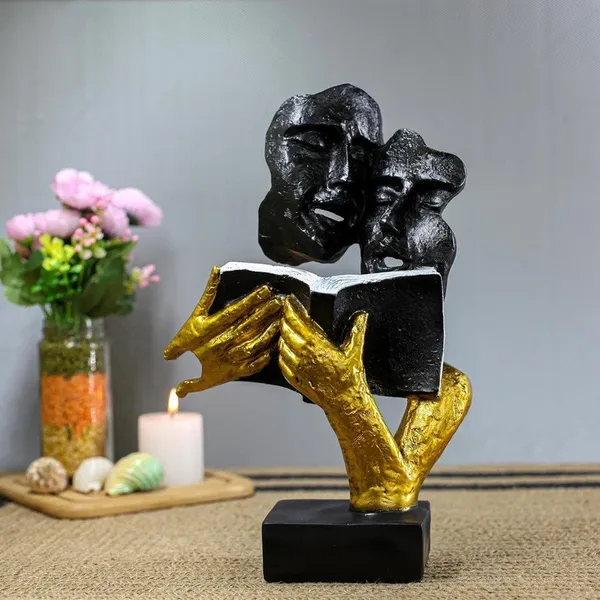Romantic_Abstract_Couple_Reading_Book_Statue_Black_&_Gold_Resin_Figurine_for_Home_decor,_Modern_Love_Sculpture_for_Living_Room,_Bedroom,_Study_Table,_Gift_for_Couples_&_Book_Lovers
