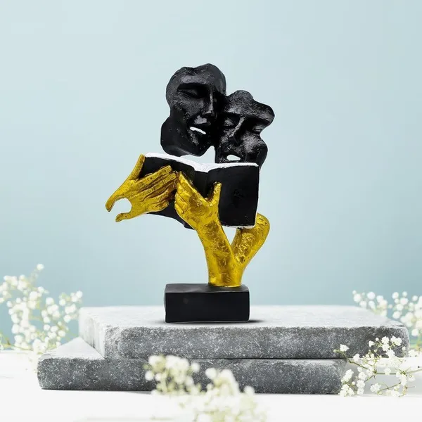 Romantic_Abstract_Couple_Reading_Book_Statue_Black_&_Gold_Resin_Figurine_for_Home_decor,_Modern_Love_Sculpture_for_Living_Room,_Bedroom,_Study_Table,_Gift_for_Couples_&_Book_Lovers
